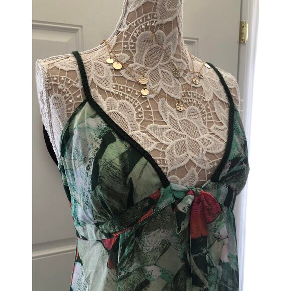 NWT green floral beach pool Maxi Dressby by Lauren Conrad size XS - Picture 4 of 12